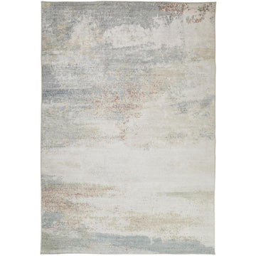 Washable Liberty LIB113 Modern Abstract Distressed Easy-Care Soft Smooth Velvet Touch Polyester Short Pile Flatweave Ivory/Light Grey/Pale Blue/Beige/Blush/Taupe Rug-Concept Looms-Rug Love - The Most Loved Rug Store